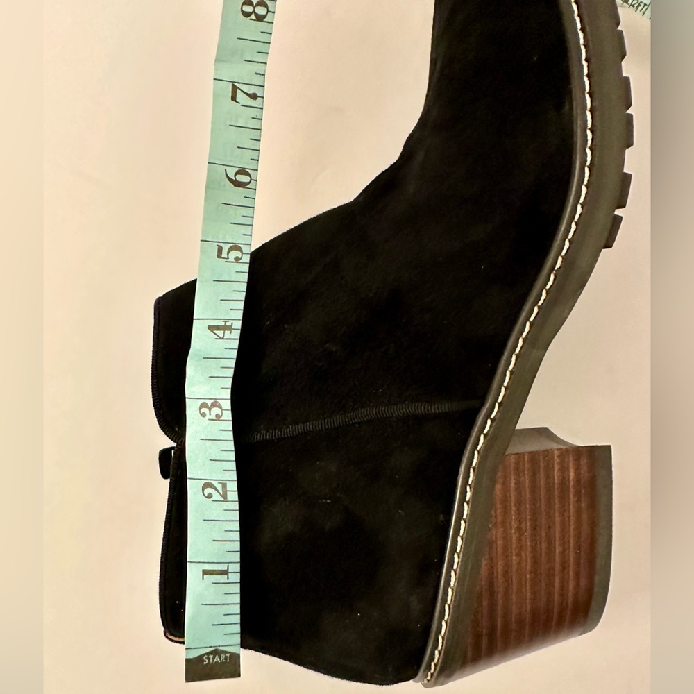 Sam Edelman Black Suede Ankle Boots with Zipper - Picture 7 of 8